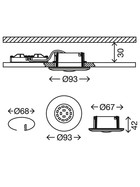 Briloner 7227-018 LED Einbauleuchten Set Chrom rund 5W IP65 inkl. Leuchtmittel