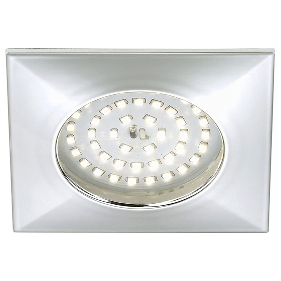 Briloner 7207-018 LED Einbauleuchten Set Chrom eckig 10,5W IP44 inkl. Leuchtmittel