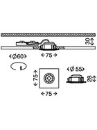 Briloner 7235-012 LED Einbaulechten Set Nickel matt eckig 5W IP44 inkl. Leuchtmittel