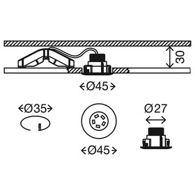 Briloner 7240-018 LED Einbauleuchten Set Chrom rund 1,8W...