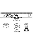 Briloner 7240-018 LED Einbauleuchten Set Chrom rund 1,8W IP44 inkl. Leuchtmittel