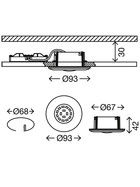 Briloner 7227-016 LED Einbauleuchten Set Weiß rund 5W IP65 inkl. Leuchtmittel