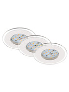 Briloner 7257-036 LED Einbauleuchten Set Weiß rund 3x5,5W IP44 inkl. Leuchtmittel