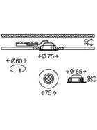 Briloner 7231-016 LED Einbauleuchten Set Weiß rund 5,5W IP44 Dimmbar inkl. Leuchtmittel