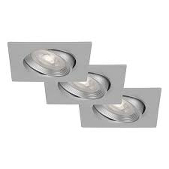 Briloner 7279-034 LED Einbauleuchten Set Titan eckig 3x5W IP23 schwenkbar inkl. Leuchtmittel