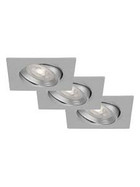 Briloner 7279-034 LED Einbauleuchten Set Titan eckig 3x5W IP23 schwenkbar inkl. Leuchtmittel