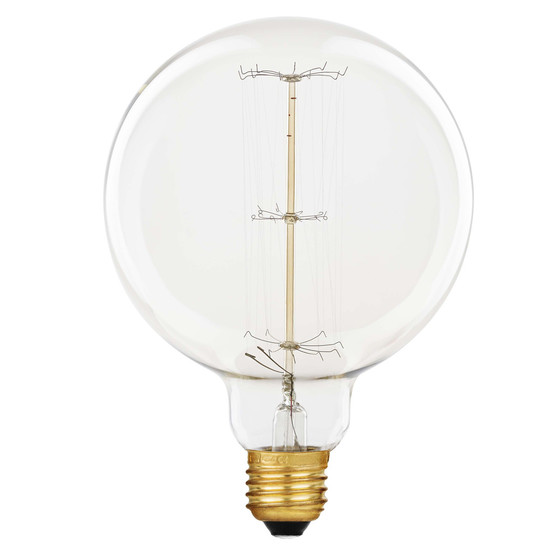 Rustika Vintage Glühlampe G120 Globe Glühbirne 60W E27 Vielfachwendel Mega Edison warm dimmbar