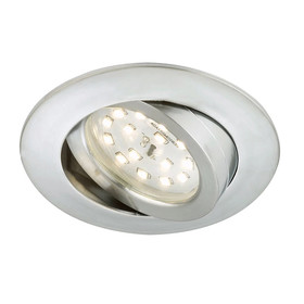 Briloner 7296-019 LED Einbauleuchten Set Aluminium rund 6,5W IP23 schwenkbar 3-Stufen-Dimmbar inkl. Leuchtmittel