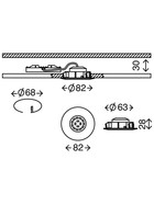 Briloner 7209-011 LED Einbauleuchten Set Silber rund 5W IP23 schwenkbar inkl. Leuchtmittel