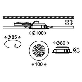 Briloner 7261-012 LED Einbauleuchten Set Nickel matt rund...