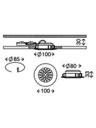 Briloner 7261-012 LED Einbauleuchten Set Nickel matt rund 10W IP44 CCT warmweiß - kaltweiß inkl. Leuchtmittel