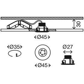 Briloner 7240-016 LED Einbauleuchten Set Weiß rund 1,8W IP44 inkl. Leuchtmittel