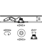 Briloner 7240-016 LED Einbauleuchten Set Weiß rund 1,8W IP44 inkl. Leuchtmittel