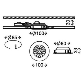 Briloner 7261-016 LED Einbauleuchten Set Weiß rund...