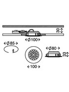 Briloner 7261-016 LED Einbauleuchten Set Weiß rund 10W IP44 CCT warmweiß - kaltweiß inkl. Leuchtmittel