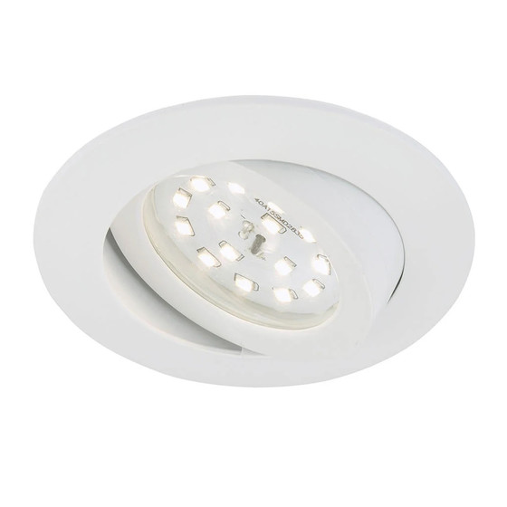Briloner 7296-016 LED Einbauleuchten Set Weiß rund 6,5W IP23 schwenkbar 3-Stufen-Dimmbar inkl. Leuchtmittel