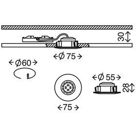 Briloner 7295-011 LED Einbauleuchten Set Schwarz rund...