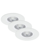 Briloner 7280-036 LED Einbauleuchten Set Weiß rund 3x5W IP23 inkl. Leuchtmittel