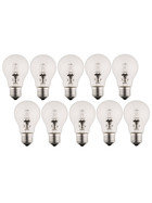 10 x Halogen Lampen A55 18W = 23W E27 klar dimmbar warmweiß