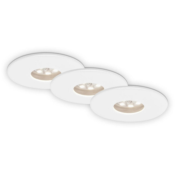 Briloner 7240-036 LED Einbauleuchten Set Wei rund 3x1,8W IP44 inkl. Leuchtmittel