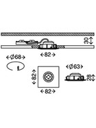 Briloner 7210-012 LED Einbauleuchten Set Nickel matt eckig 5W IP23 schwenkbar inkl. Leuchtmittel