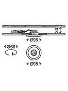 Briloner 7258-019 LED Einbauleuchten Set Aluminium rund 7W IP23 schaltbarer Leuchtrand inkl. Leuchtmittel