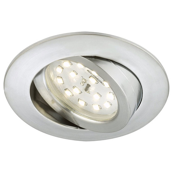 Briloner 7232-019 LED Einbauleuchten Set Aluminium rund 5,5W IP23 schwenkbar Dimmbar inkl. Leuchtmittel