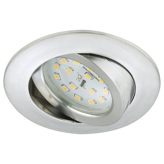 Briloner 7232-019 LED Einbauleuchten Set Aluminium rund 5,5W IP23 schwenkbar Dimmbar inkl. Leuchtmittel