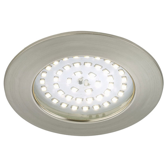 Briloner 7233-012 LED Einbauleuchten Set Nickel matt rund...