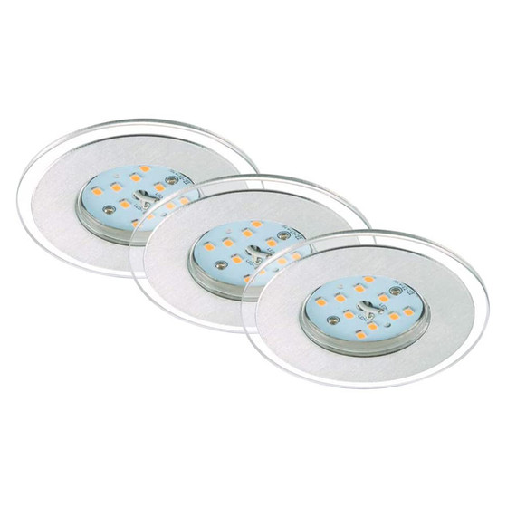 Briloner 7257-039 LED Einbauleuchten Set Aluminium 3x5,5W...