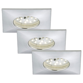 Briloner 7205-039 LED Einbauleuchten Set Aluminium eckig...