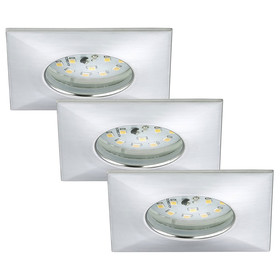Briloner 7205-039 LED Einbauleuchten Set Aluminium eckig...