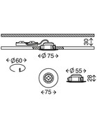 Briloner 7231-011 LED Einbauleuchten Set Eisengrau rund 5,5W IP44 Dimmbar inkl. Leuchtmittel