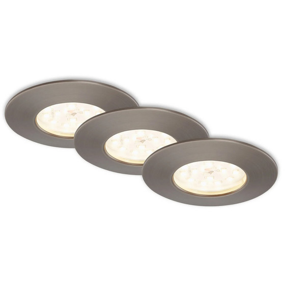 Briloner 7231-031 LED Einbauleuchten Set Eisengrau rund...
