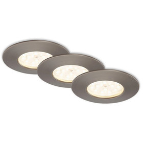 Briloner 7231-031 LED Einbauleuchten Set Eisengrau rund...