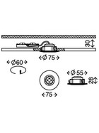 Briloner 7204-019 LED Einbauleuchten Set Aluminium rund 5W IP44 inkl. Leuchtmittel