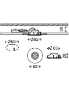 Briloner 7209-031 LED Einbauleuchten Set Schwarz rund 3x5W IP23 schwenkbar inkl. Leuchtmittel
