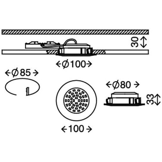 Briloner 7233-016 LED Einbauleuchten Set Weiß rund 10,5W...