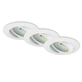 Briloner 7209-036 LED Einbauleuchten Set Weiß rund...