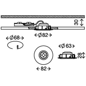 Briloner 7209-036 LED Einbauleuchten Set Weiß rund 3x5W IP23 schwenkbar inkl. Leuchtmittel