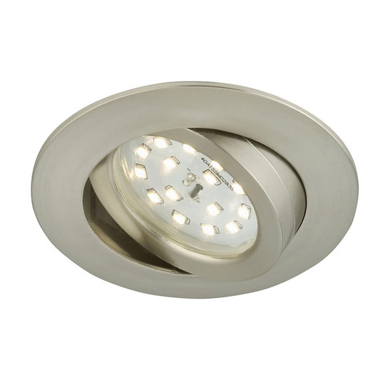 Briloner 7209-012 LED Einbauleuchten Set Nickel matt rund...