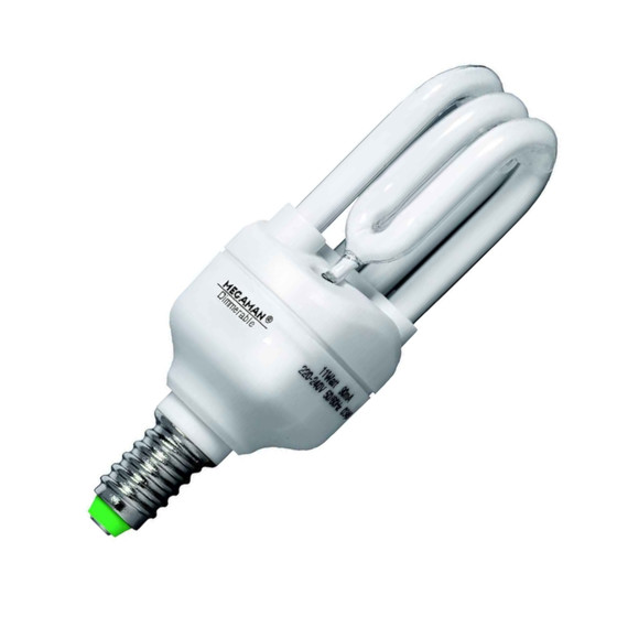 Megaman MM46702 Energiesparlampe Röhre 11W E14 Warmweiss...