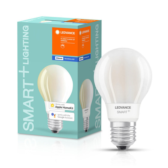 Ledvance LED Filament Smart+ Leuchtmittel Birnenform 11W = 100W E27 matt 1521lm warmweiß 2700K Dimmbar App Google Alexa Apple HomeKit Bluetooth