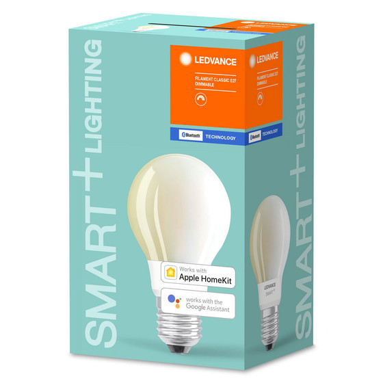 Ledvance LED Filament Smart+ Leuchtmittel Birnenform 11W = 100W E27 matt 1521lm warmweiß 2700K Dimmbar App Google Alexa Apple HomeKit Bluetooth