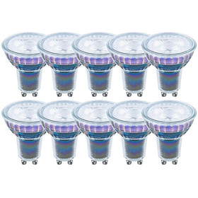10 x LED Leuchtmittel Glas Reflektor 5,5W = 50W GU10...