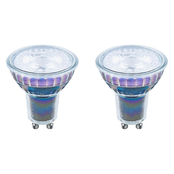 2 x LED Leuchtmittel Glas Reflektor 5,5W = 50W GU10 Linse 345lm warmweiß 2700K Ra>90 36° DIMMBAR