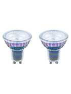 2 x LED Leuchtmittel Glas Reflektor 5,5W = 50W GU10 Linse 345lm warmweiß 2700K Ra>90 36° DIMMBAR