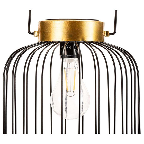 Paulmann Pauleen LED Solar Erdspie Laterne Sunshine Wonder Schwarz Gold IP44 warmwei 3000K Akku