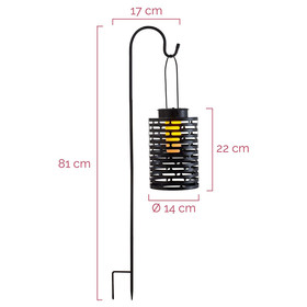 Paulmann Pauleen LED Solar Erdspieß Laterne & Tischlampe Sunshine Lover Schwarz IP44 extra warmweiß 1900K