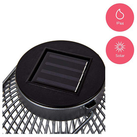 Paulmann Pauleen LED Solar Laterne Tischlampe Sunshine Harmony Grau Ø16,5cm außen IP44 warmweiß 3000K
